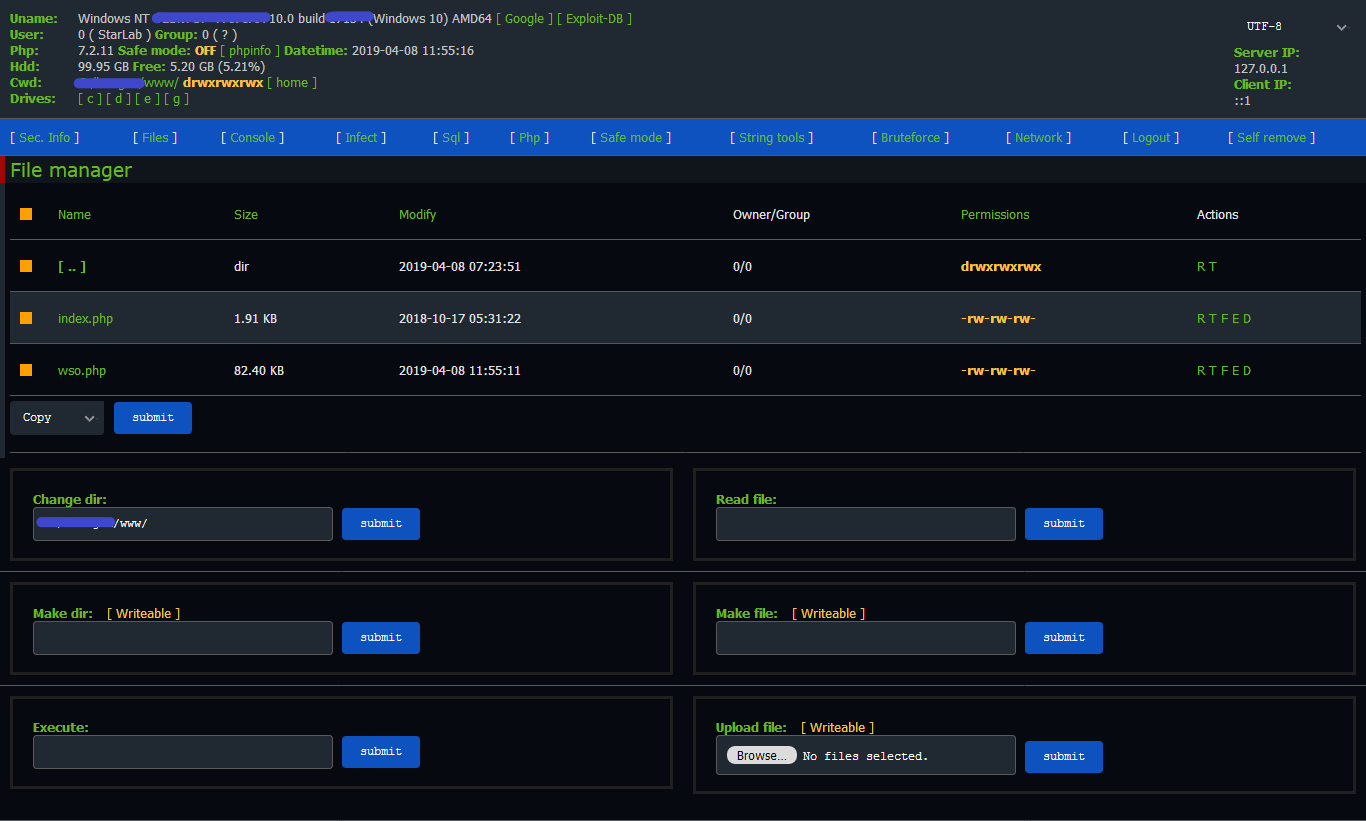 WSO 4.2.6 PHP Shell | Sağlam shell indir, logsuz shell, webadmin shell ...